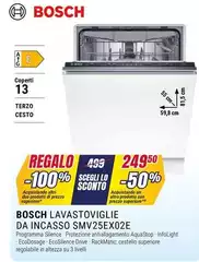 Bosch - Serie 2 SMV25EX02E lavastoviglie A scomparsa totale 13 coperti E Bosch - Serie 2 SMV25EX02E lavastoviglie A scomparsa totale 13 coperti E