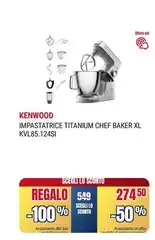 Kenwood - Impastatrice Titanium Chef Baker XL KV185.124SI Kenwood - Impastatrice Titanium Chef Baker XL KV185.124SI
