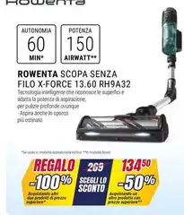 Rowenta - Scopa Senza Filo X-force 13.60 RH9A32 Rowenta - Scopa Senza Filo X-force 13.60 RH9A32