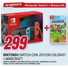 Nintendo - Switch Con Joycon Colorati + Minecraft Nintendo - Switch Con Joycon Colorati + Minecraft