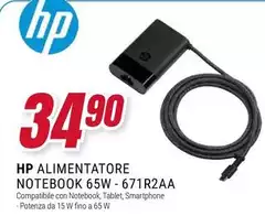 HP - Alimentatore Notebook 65w - 671r2aaa HP - Alimentatore Notebook 65w - 671r2aaa