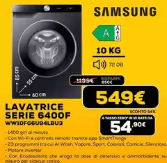 Samsung - Lavatrice Serie 6400F WW10FGU84LBU3