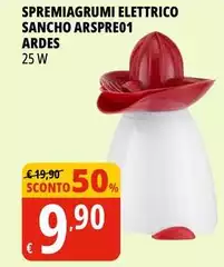 Ardes - Spremiagrumi Elettrico Sancho Arspre01 Ardes - Spremiagrumi Elettrico Sancho Arspre01
