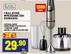 Black & Decker - Frullatore Immersione 3in 1 Bxhba1200 Black & Decker - Frullatore Immersione 3in 1 Bxhba1200