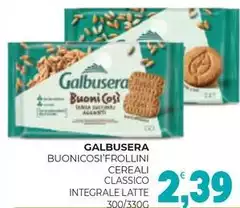 Galbusera - Buonicosi'Frollini Cereali Classico Integrale Latte Galbusera - Buonicosi'Frollini Cereali Classico Integrale Latte