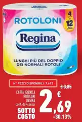 Regina - Carta Igienica Rotoloni Regina - Carta Igienica Rotoloni