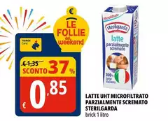 Sterilgarda - Latte UHT Microfiltrato Parzialmente Scremato Sterilgarda - Latte UHT Microfiltrato Parzialmente Scremato