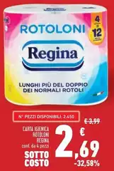 Regina - Carta Igienica Rotoloni Regina - Carta Igienica Rotoloni