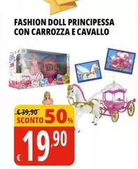 Fashion Doll Principessa Con Carrozza E Cavallo Fashion Doll Principessa Con Carrozza E Cavallo