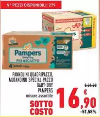 Pampers - Pannolini Quadripacco, Mutandino Special Pacco Baby-Dry Pampers - Pannolini Quadripacco, Mutandino Special Pacco Baby-Dry