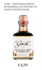 Giusti - Aceto Balsamico Di Modena I.G.P. Etichetta Giusti - Aceto Balsamico Di Modena I.G.P. Etichetta