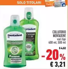 Mentadent - Collutorio Mentadent - Collutorio