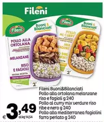 Fileni - Buoni&Bilanciati Pollo Alla Ordiolana Melanzane Riso E Fagioli
