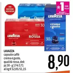 Lavazza - Capsule Caffè Crema E Gusto, Qualità Rossa, Dek