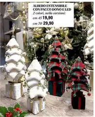 Albero Estensibile Con Pacco Dono E Led Albero Estensibile Con Pacco Dono E Led