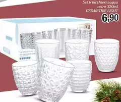 Set 6 Bicchieri Acqua Vetro