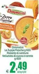 Dimmidisì - Le Zuppe Fresche Passato Di Verdure Vellutata Di Zucca E Carote