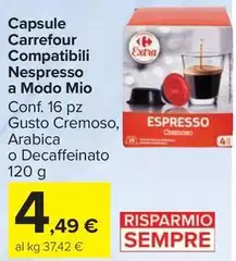Carrefour - Capsule Compatibili Nespresso A Modo Mio