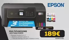 Epson - Multifunzione Eco Tank ET2875 Epson - Multifunzione Eco Tank ET2875