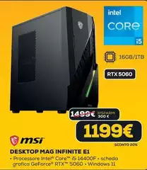 Msi - Desktop Mag Infinite E1 Msi - Desktop Mag Infinite E1