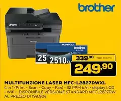 Brother - Multifunzione MFC-L2827DWXL Brother - Multifunzione MFC-L2827DWXL