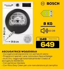 Bosch - Asciugatrice WQG233D11i Bosch - Asciugatrice WQG233D11i