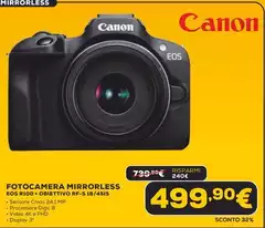 Canon - Fotocamera Mirrorless EOS R100 + Obiettivo RF-S 18/45IS
