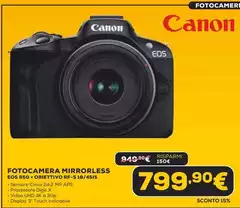 Canon - Fotocamera Mirrorless EOS R50 + Obiettivo RF-S 18/45IS
