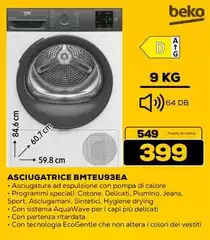 Beko - Asciugatrice BMTEU93EA