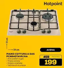 Hotpoint - Piano Cottura A Gas Pcn640taVR/HA Hotpoint - Piano Cottura A Gas Pcn640taVR/HA