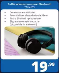 Philips - Cuffie Wireless Over-Ear Bluetooth TAH4209