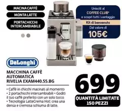 De Longhi - Macchina Del Caffe' Automatica Rivelia EXAM440.55.BG De Longhi - Macchina Del Caffe' Automatica Rivelia EXAM440.55.BG
