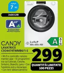 Candy - Lavatrice CSO4474TWMB6/1-S