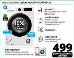 Samsung - Lavatrice Slim Crystal Clean WW90DG5G34AE