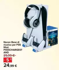 Nacon -  Base Di Riçarica Per Ps5 Mod. PS5 Chargest