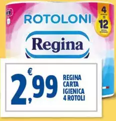 Regina - Carta Igienica 4 Rotoli Regina - Carta Igienica 4 Rotoli