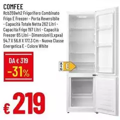 Comfeè - Rcd359wh2 Frigorifero Combinato Comfeè - Rcd359wh2 Frigorifero Combinato
