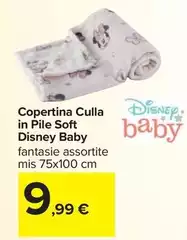 Disney - Copertina Culla In Pile Soft Baby