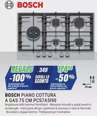 Bosch - Piano Cottura A Gas Pcs7a5190 Bosch - Piano Cottura A Gas Pcs7a5190