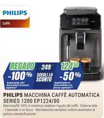 Philips - Macchina Caffè Automatica Series 1200 EP1224/00