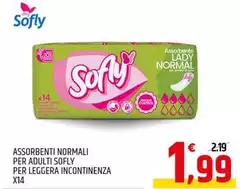 Sofly - Assorbenti Normali Per Adult Softly Per Leggera Incontinenza Sofly - Assorbenti Normali Per Adult Softly Per Leggera Incontinenza