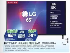 LG - TV Webos UHD Ai 65" Serie UA75 - 65UA75006LA