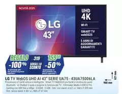 LG - Tv Webos Uhd Ai 43" Serie Ua75 - 43UA75006LA