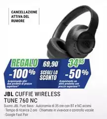 Jbl - Cuffie Wireless Tune 760 Nc