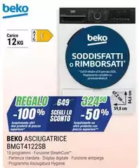 Beko - Asciugatrice BMGT4122SB