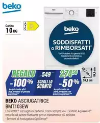Beko - Asciugatrice Bmt103ew