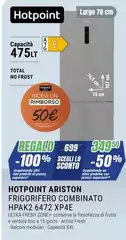 Ariston - Hotpoint Frigorifero Combinato Hp4k2 6472 Xp4e Ariston - Hotpoint Frigorifero Combinato Hp4k2 6472 Xp4e
