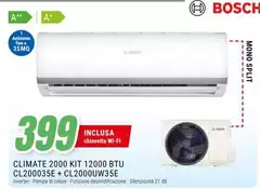 Bosch - Climate 2000 Kit 12000 Btu CL20003SE + CL2000UW35E Bosch - Climate 2000 Kit 12000 Btu CL20003SE + CL2000UW35E