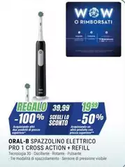 Oral b - Spazzolino Elettrico Pro 1 Cross Action + Refill Oral b - Spazzolino Elettrico Pro 1 Cross Action + Refill