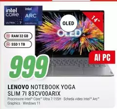 Lenovo - Notebook Yoga Slim 7i 83CV00AIX